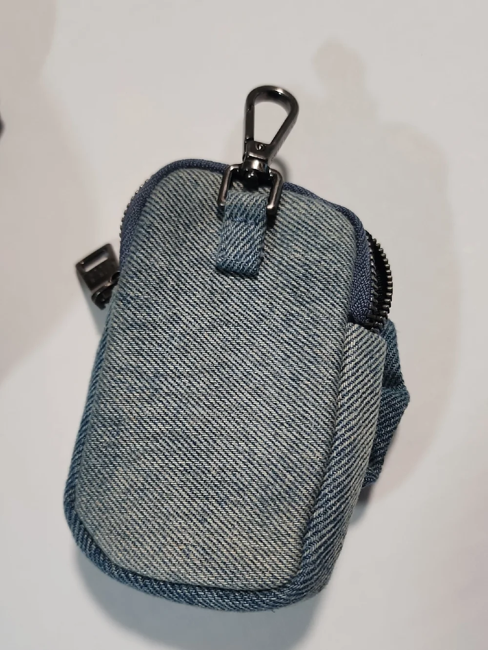 Steve Madden Denim Blue Shoulder Bag with Floral Coin Pouch